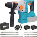 FANCOLE 1-1/8" SDS-Plus Cordless Rotary Hammer Drill for Concrete 111Plus | 2 x 20V 4.0Ah Lithium-Ion Battery Powered w/ 3A Charger
